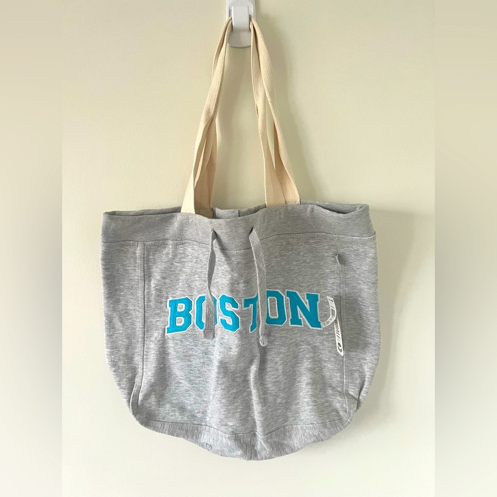 Grey Boston Sweatshirt Tote Bag